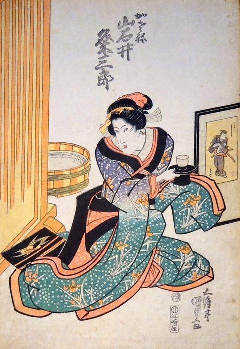 Zensei kogane no hana - Utagawa Kunisada (1785-1865) - Japan, Antiek en Kunst, Antiek | Overige Antiek