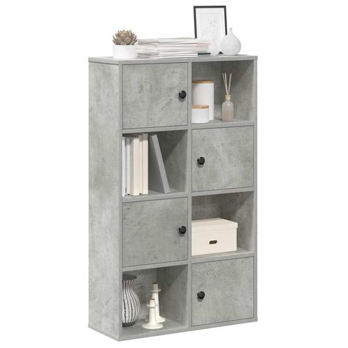vidaXL Boekenkast 60x24x101,5 cm bewerkt hout betongrijs, Huis en Inrichting, Kasten | Boekenkasten, Nieuw, Verzenden