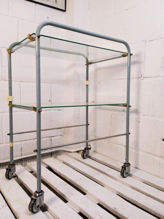 Bijzettafel - Vintage medisch tafel, likeurkast. - Glas,, Antiek en Kunst, Antiek | Wandborden en Tegels