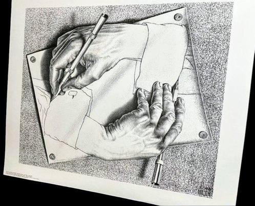 Maurits Cornelis Escher (1898-1972) - Drawing Hands, Antiek en Kunst, Kunst | Tekeningen en Fotografie