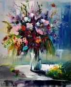 Alfred Anio (1967) - Flowers in a vase, Antiquités & Art