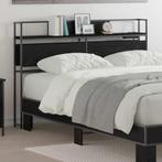 vidaXL Opberghoofdbord met plank Zwart eiken 120 cm Bewerkt, Huis en Inrichting, Verzenden, Nieuw