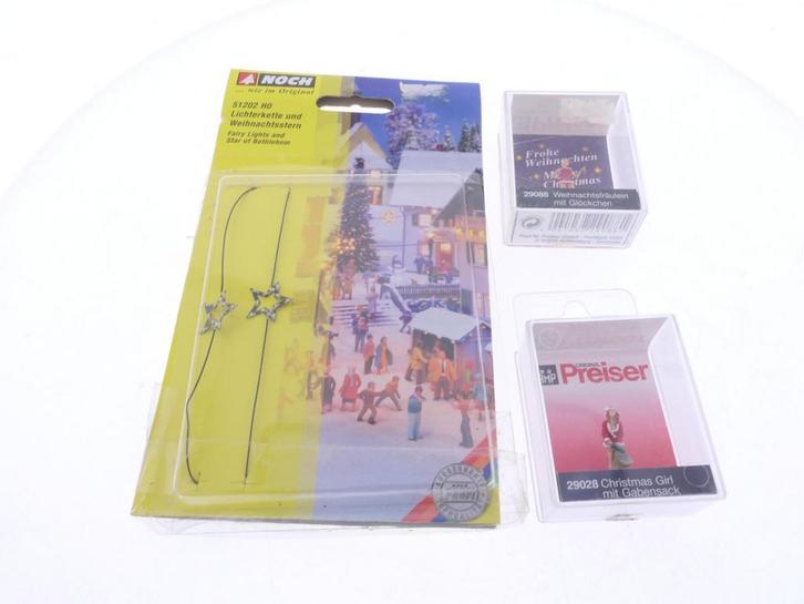 Schaal H0 Noch 51202 met Preiser 29028 & 29088 kerstset #..., Hobby & Loisirs créatifs, Trains miniatures | HO, Enlèvement ou Envoi