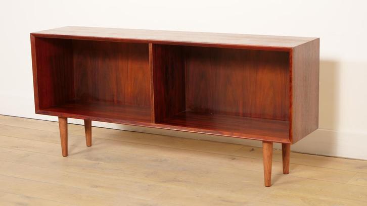 Vintage boekenkast | Palissander | Platenkast, Huis en Inrichting, Kasten | Wandmeubels, Ophalen of Verzenden