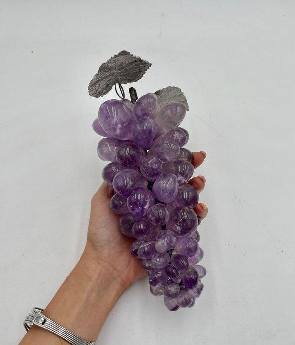 sculptuur, Monumental Bunch of Grapes in Natural Amethyst, Antiek en Kunst, Curiosa en Brocante