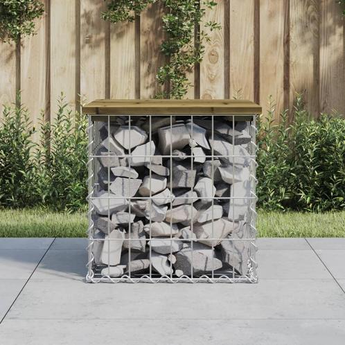 vidaXL Tuinbank schanskorfontwerp 43x44x42 cm geïmpregneerd, Tuin en Terras, Tuinsets en Loungesets, Nieuw, Verzenden
