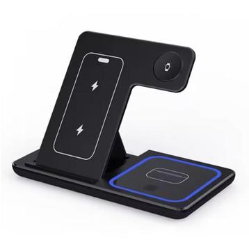 3 in 1 Draadloos Qi Oplaadstation - Compatibel met Apple, Télécoms, Verzenden
