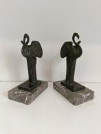 Serre-livres (2) - Régule, Marbre - Serre livres A.Feron