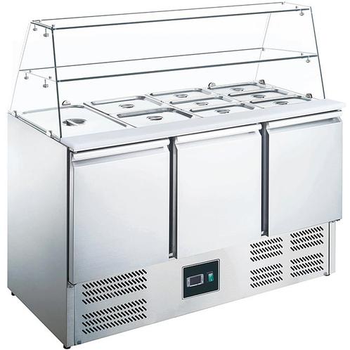 SARO Saladette met glas opbouw - ES 903 G, Zakelijke goederen, Horeca | Keukenapparatuur, Koelen en Vriezen, Verzenden