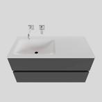 Badkamermeubel Solid Surface BWS Oslo 100x46 cm Links Mat, Ophalen of Verzenden, Nieuw, Bad