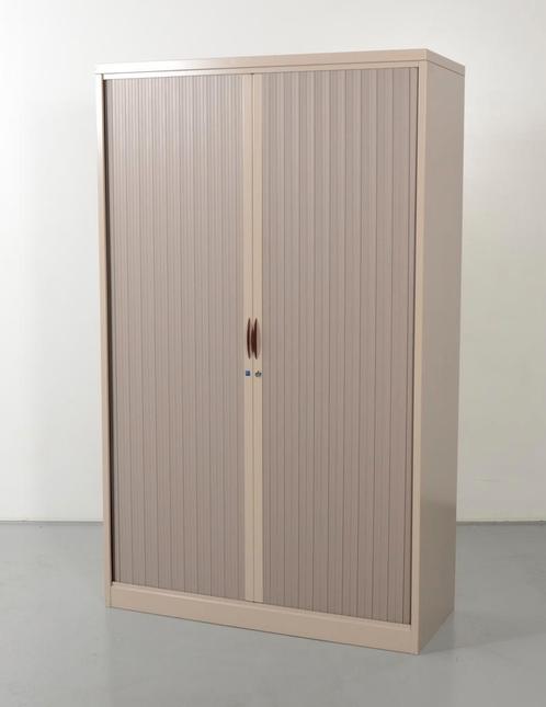 Mewaf roldeurkast, creme, 198 x 120 cm, incl. 4 legborden, Huis en Inrichting, Kasten | Roldeurkasten en Archiefkasten, Gebruikt