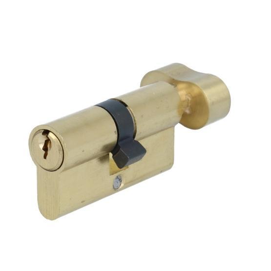 Profielcilinder met knop Standaard 30/30 messing, Doe-het-zelf en Bouw, Hang- en Sluitwerk, Klink of Kruk, Nieuw, Overige materialen