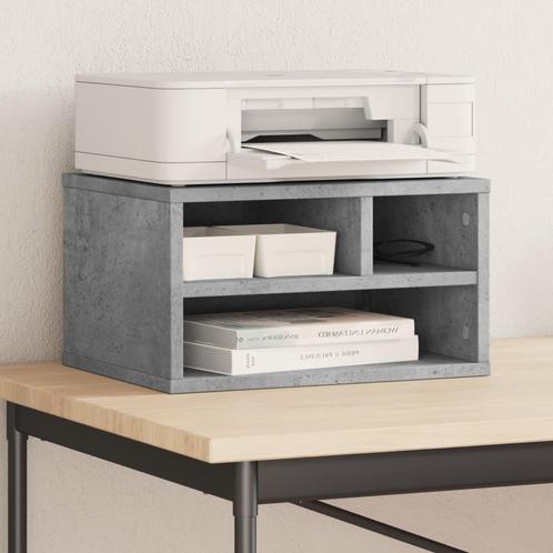 vidaXL Printerkastje 40x32x22,5 cm bewerkt hout betongrijs, Computers en Software, Printers, Nieuw, Verzenden