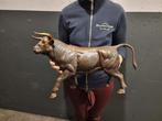 Beeld, XL Bronze Bull Hand-Crafted - 28 cm - Brons, Antiek en Kunst