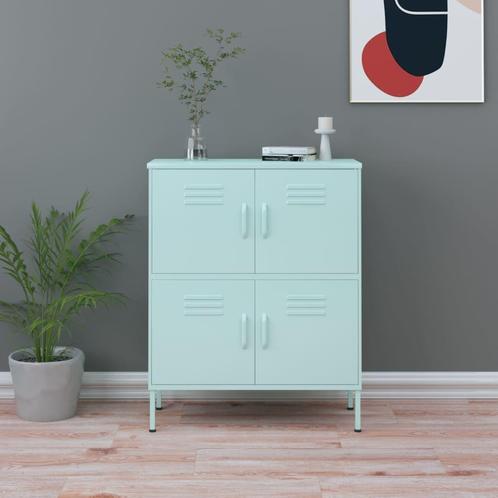 vidaXL Opbergkast 80x35x101,5 cm staal mint, Huis en Inrichting, Kasten | Overige, Nieuw, Verzenden