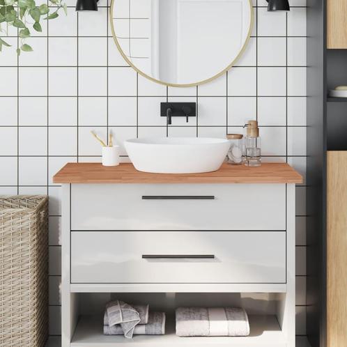 vidaXL Wastafelblad 100x50x2,5 cm massief beukenhout, Huis en Inrichting, Keuken | Keukenelementen, Nieuw, Verzenden
