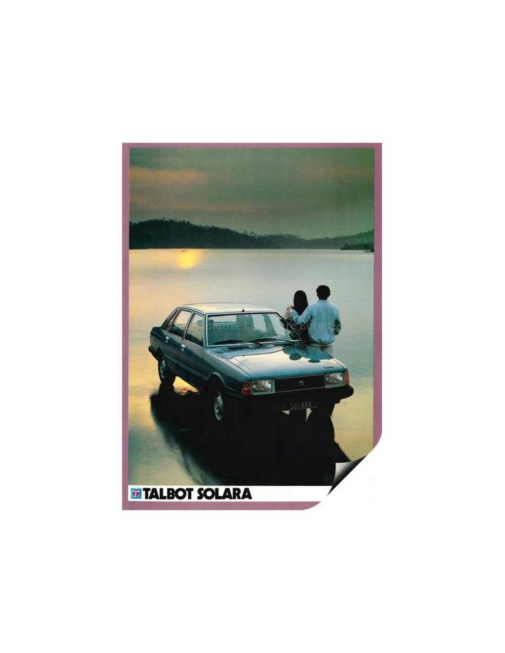 1983 TALBOT SOLARA BROCHURE NEDERLANDS, Boeken, Auto's | Folders en Tijdschriften, Ophalen of Verzenden