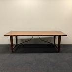 Eikenhouten tafel 243x106 cm, spaans model, Bureau