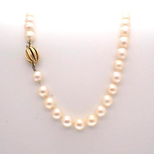 Vintage/antieke parel collier met gouden slot | 42 cm, Handtassen en Accessoires, Kettingen, Overige kleuren, Gebruikt, Met edelsteen