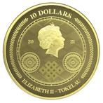 Tokelau. 10 Dollars 2021 1/10 oz Gold $10 NZD Tokelau, Postzegels en Munten, Edelmetalen en Baren