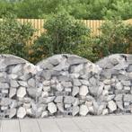 vidaXL Schanskorf gewelfd 100x50x80/100 cm gegalvaniseerd, Tuin en Terras, Bloempotten, Verzenden, Nieuw