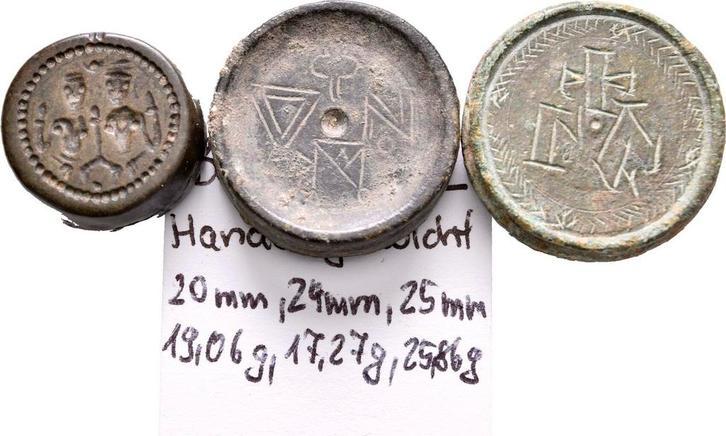 Handelsgewichte, Muenzgewichte Lot 3 Stueck Byzanz:, Postzegels en Munten, Munten en Bankbiljetten | Verzamelingen, Verzenden