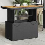 vidaXL Tuintafel 90x55x71 cm poly rattan en massief, Tuin en Terras, Tuintafels, Verzenden, Nieuw