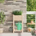 vidaXL Tuin Plantpot Beige 45 x 45 x 76.5 cm Massief, Tuin en Terras, Verzenden, Nieuw