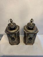 Lantaarn (2) - set vintage lantaarns - IJzer, Glas