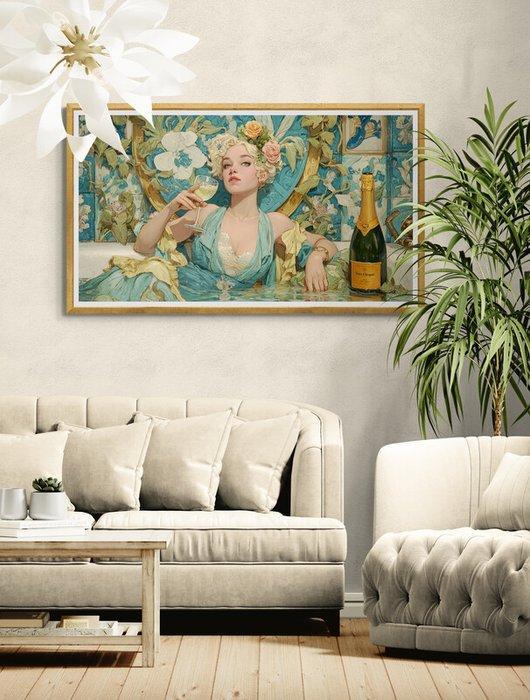 CREATIVE_HUB - Vintage Veuve Clicquot ADV in art nouveau, Antiek en Kunst, Curiosa en Brocante