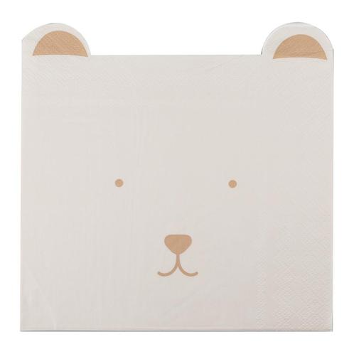 Babyshower Servetten Teddy 16st, Hobby en Vrije tijd, Feestartikelen, Nieuw, Verzenden