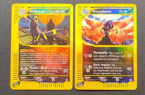 Pokémon - 2 Card - Houndoom, Noctali Reverse holo - WOTC -, Hobby en Vrije tijd, Verzamelkaartspellen | Pokémon