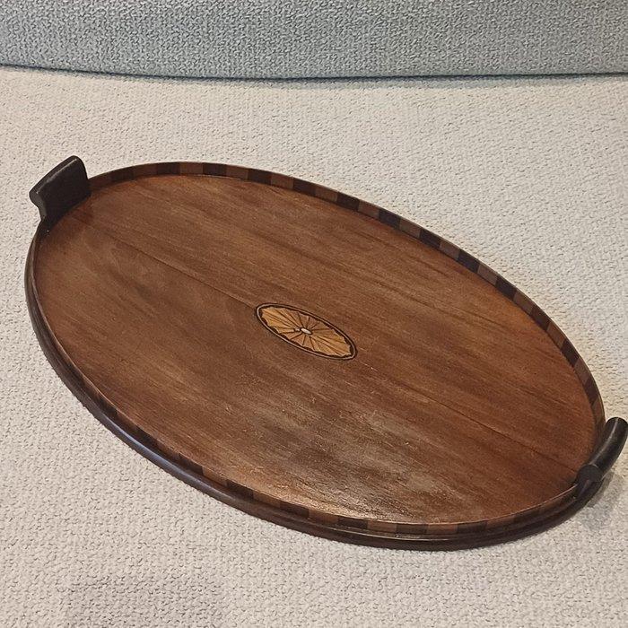 Dienblad - Mahonie - Gerestaureerd, Antiquités & Art, Curiosités & Brocante