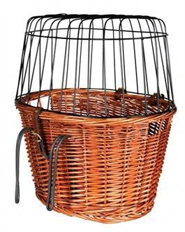 Fietsmand met Draadkoepel Voorop Naturel 44X48X33 cm . 38084, Dieren en Toebehoren, Hondenmanden, Nieuw, Verzenden