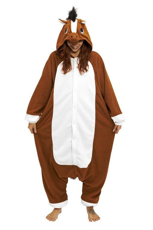 Onesie Paard Pak XL-XXL Paardenpak Kostuum Bruin Veulen Zach, Kleding | Dames, Carnavalskleding en Feestkleding, Nieuw, Ophalen of Verzenden