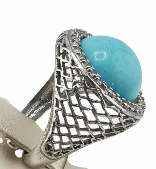 Turquoise - 925 zilver - Ring - authentiek turkoois, Verzamelen, Dierenverzamelingen