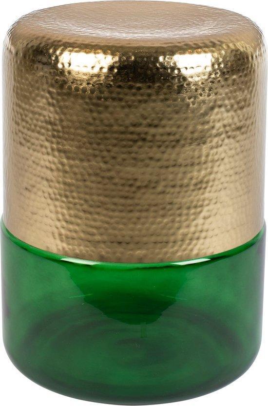 2dekans | Dutchbone Cave Bijzettafel Groen/ Goud, Maison & Meubles, Tables | Tables d'appoint, Enlèvement ou Envoi