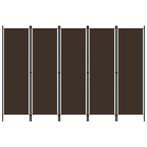 Kamerscherm 5 Panelen Bruin | Privacy | Retour Deal | -40%, Huis en Inrichting, Verzenden, Nieuw