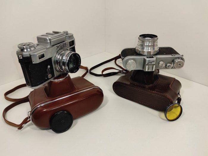 FED, Kiev Kyiv-4 (1973) & Zarya (1959) USSR. Analoge camera, Audio, Tv en Foto, Fotocamera's Analoog