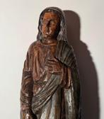 Beeld, Groot houten beeld Maria - 112 cm - Eik, Antiek en Kunst