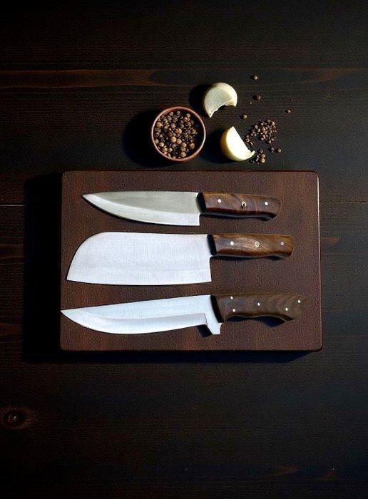 Set of THREE, Hand-Forged with Old DUAL polish Steel,, Antiek en Kunst, Antiek | Keukengerei