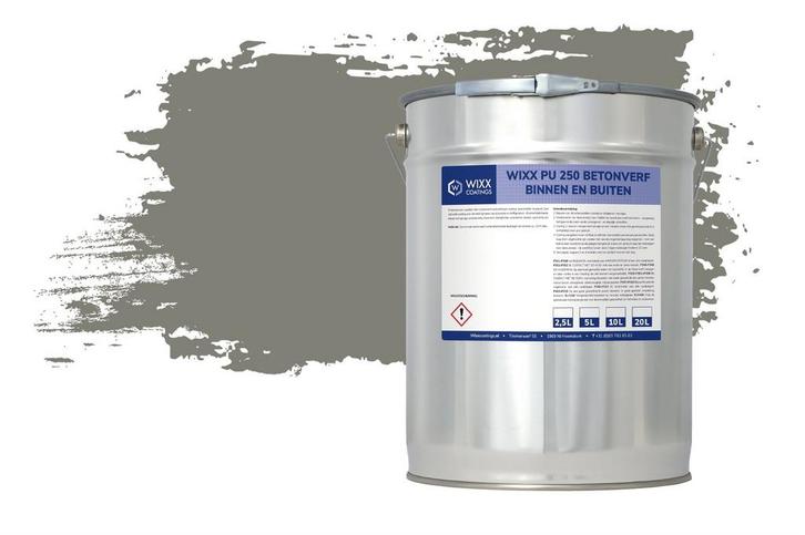 Wixx PU 250 Betonverf Buiten en Binnen RAL 7023 | Betongrijs, Doe-het-zelf en Bouw, Verf, Beits en Lak, Nieuw, Verzenden