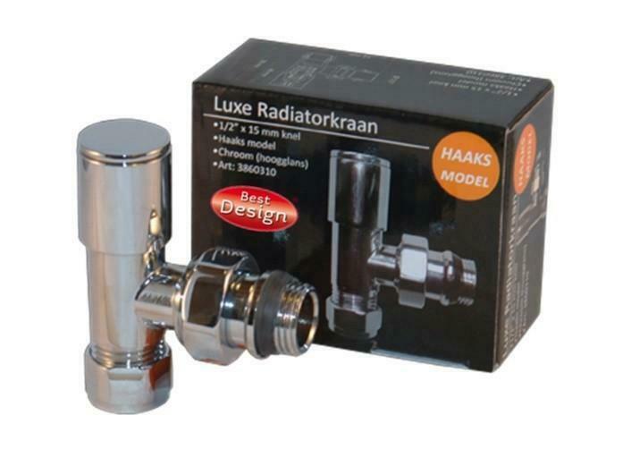 luxe Radiatorkraan haaks 1/2&#039;&#039;x15mm, Doe-het-zelf en Bouw, IJzerwaren en Bevestigingsmiddelen, Ophalen of Verzenden