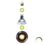 LED 5.5W Inbouwspot dimbaar wit met zwart rond Netstroom, Huis en Inrichting, Lampen | Spots, Nieuw, Plafondspot of Wandspot, Overige materialen
