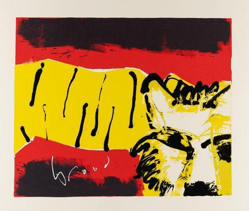 Herman Brood Zeefdruk: Tijger, Antiquités & Art, Art | Lithographies & Sérigraphies, Enlèvement ou Envoi