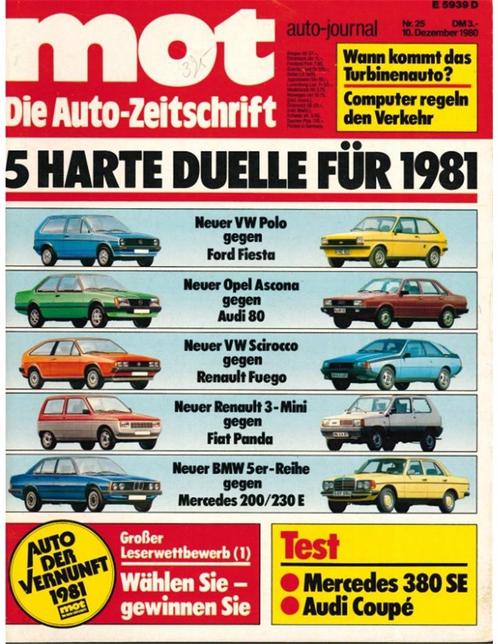 1980 MOT AUTO JOURNAL MAGAZINE 25 DUITS, Livres, Autos | Brochures & Magazines