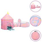 vidaXL Kinderspeeltent met 250 ballen 301x120x128 cm roze, Kinderen en Baby's, Verzenden, Nieuw