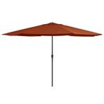 vidaXL Parasol met metalen paal 390 cm terracottakleurig, Tuin en Terras, Verzenden, Nieuw