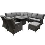 Bilbao premium dining loungeset 8 delig antraciet wicker, Tuin en Terras, Nieuw, Ophalen of Verzenden
