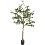 Kunstplant Olijfboom - Vol en sierlijk - Groen, Ophalen of Verzenden
